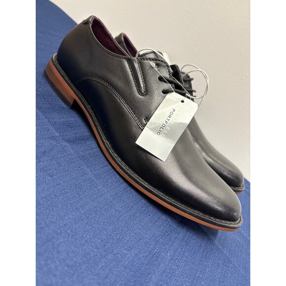 Perry Ellis portafolio black lace oxfords dress shoes men’s size 9 new Gothebure